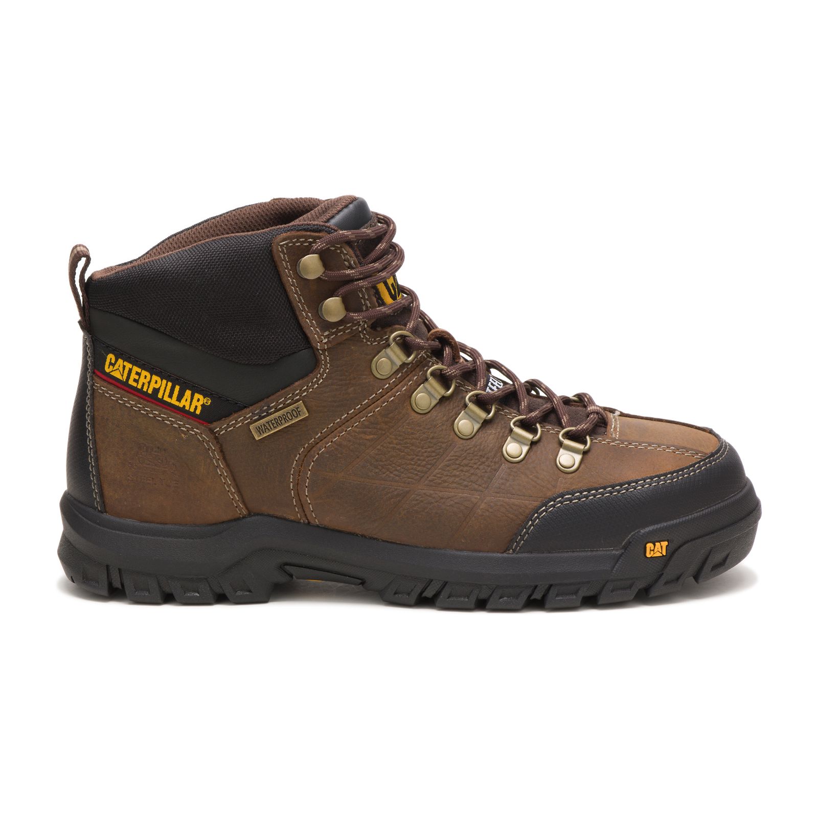 Caterpillar Boots South Africa - Cat Men's Threshold Waterproof Steel Toe Steel Toe Boots Brown ZC1837965